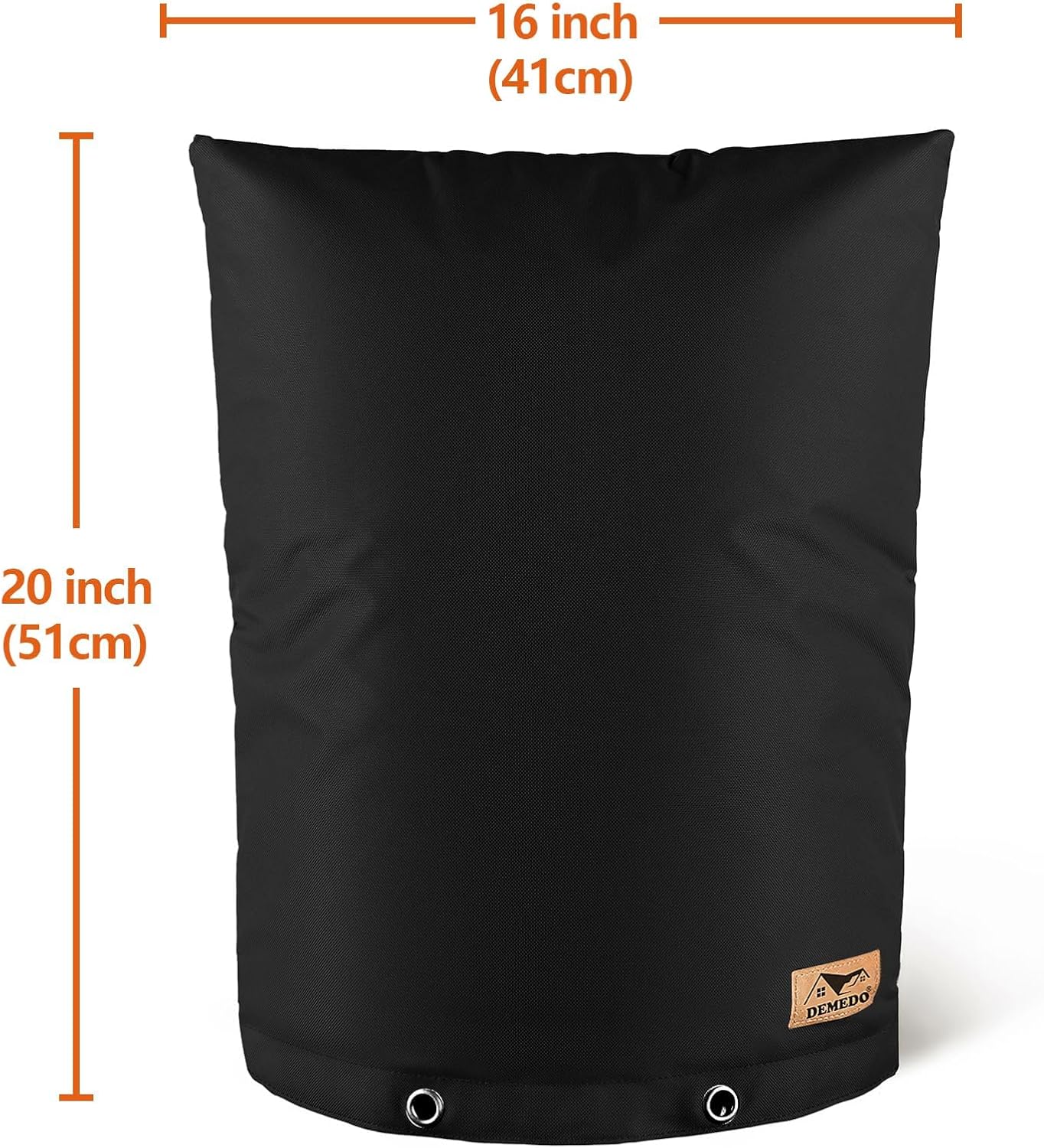 Backflow Preventer Insulation Cover - Water Pipe Insulation Sprinkler Cover for Outside - Insulated Backflow Cover Pouch for Irrigation Back Flow Valve in Winter or Sun Exposure (16"W x 20"H, BLACK)