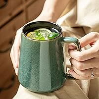 Vista 5 de Taza de café de cerámica de 24 onzas, taza de café grande con leche, taza de té para cacao, capuchino, latte, cereales, apta para lavavajillas, apta