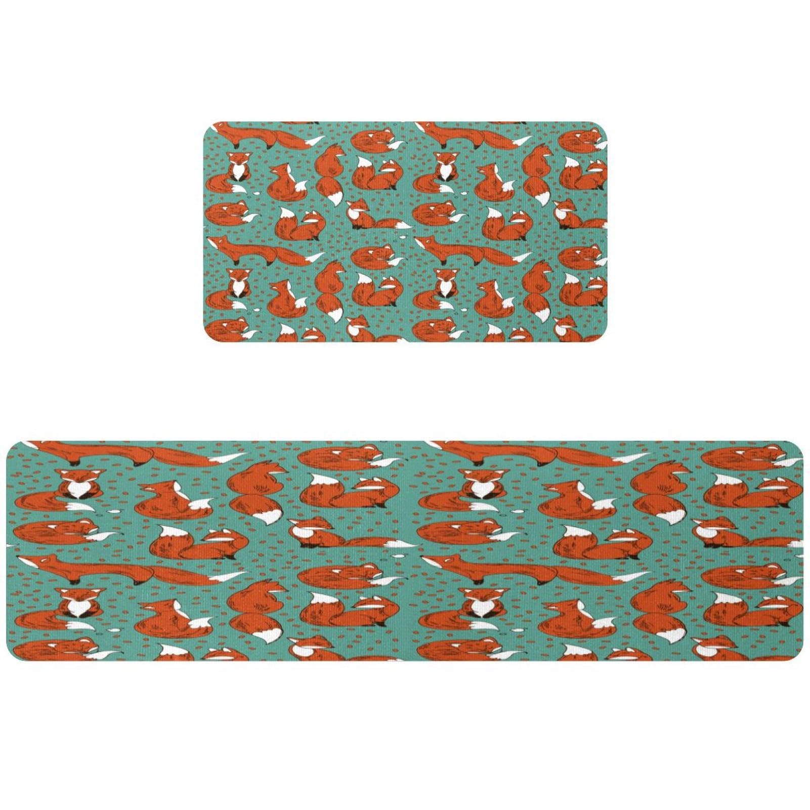 Tapete de cocina de 2 piezas lavable alfombra antideslizante para cuarto de lavado