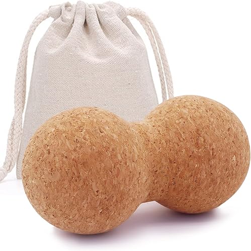 Miniatura 7 de KITWILD Bola de masaje de corcho, bola de masaje de partículas finas de alta densidad para masaje muscular de tejido profundo, liberación miofascial