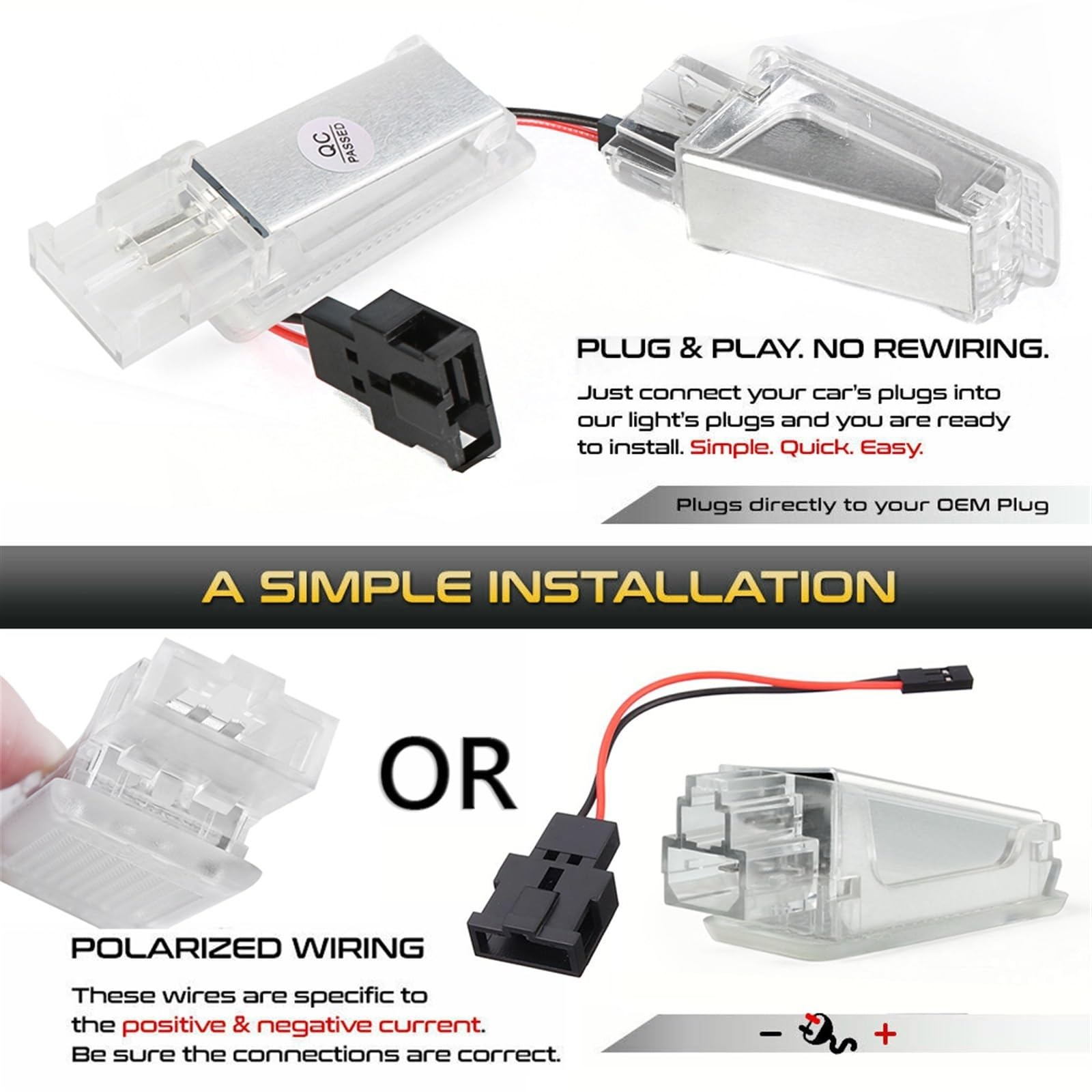 2 uds LED luz for reposapiés Compartimento de Equipaje guantera lámparas, for Seat, Ibiza Leon Toledo Altea Alhambra Cordoba MII Exeo Luces Interiores del Maletero(RGB Kit 1)