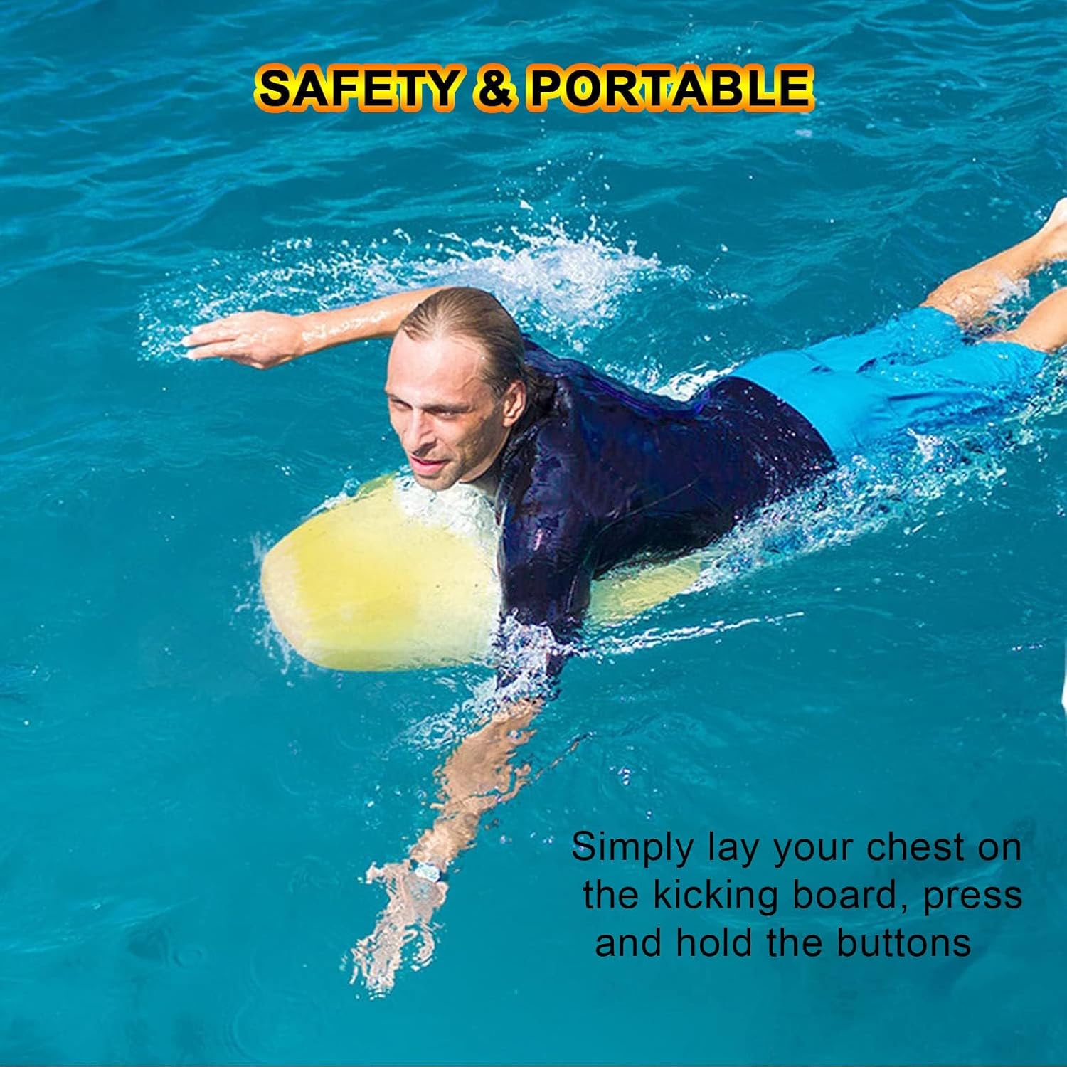 Water Sports Swim Booster,Electric Underwater Diving Scooter,with Battery/Charger/Swimming Goggles,Two Speed Adjustment,Speed Can Reach 1.1 M/S,Portable & Safe,Simple to Use