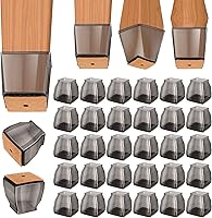 Vista 36 de BALEINE Paquete de 16 protectores de silicona para patas de silla, tapas protectoras de patas de taburete, tapas antideslizantes para patas de silla