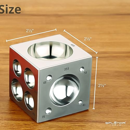 Vista 13 de Bloque de cúpula de acero Dapping - para la fabricación de joyas - Herramienta de formación de metal - Troquel de modelado