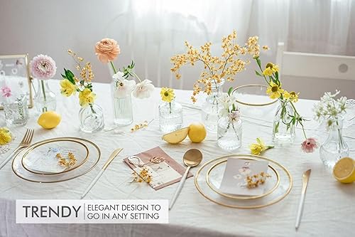 Miniatura 2 de Juego de 30 jarrones de cristal azul para flores, jarrones pequeños para flores, jarrones de cristal a granel, bonitos jarrones de vidrio para