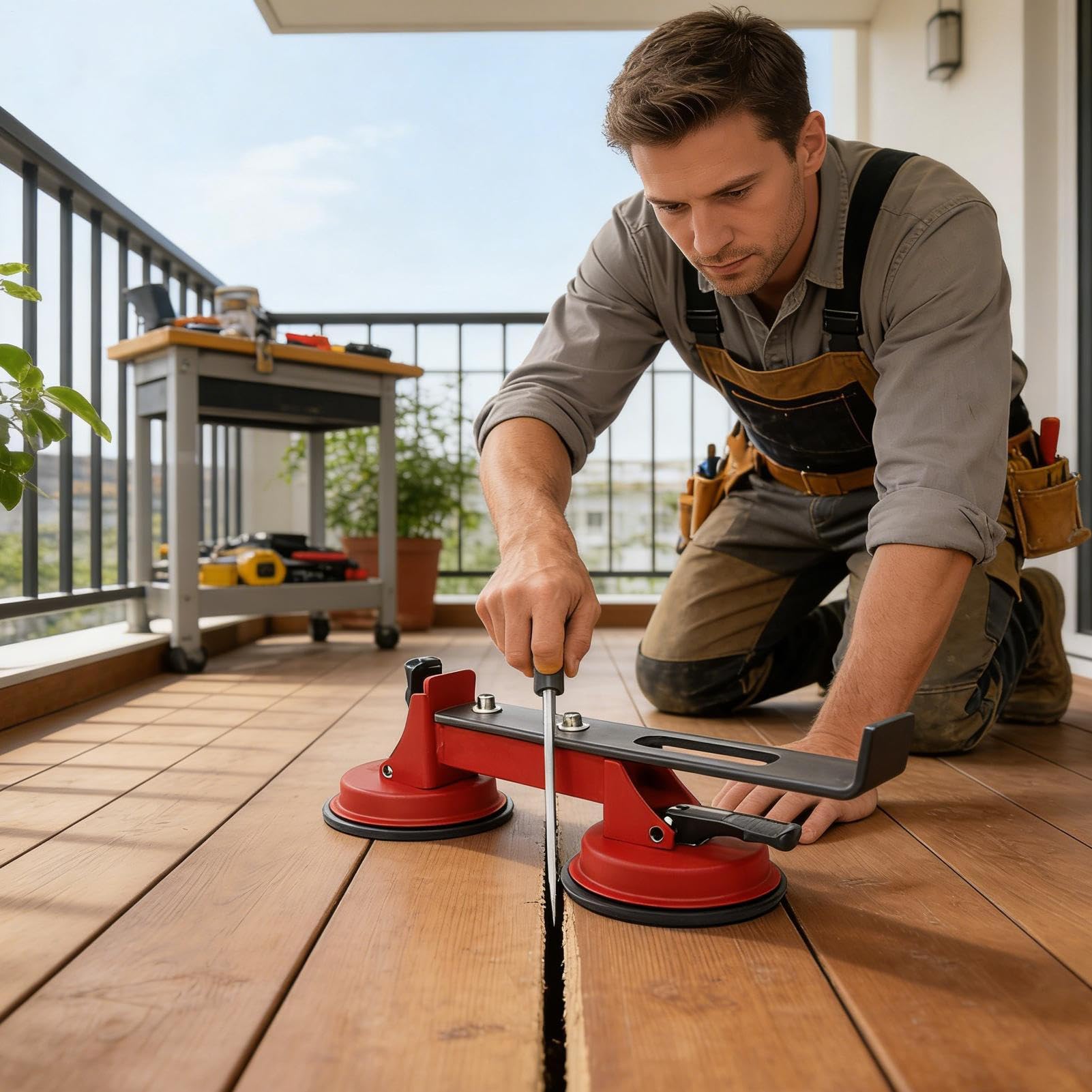 Herramienta de Reparación de Grietas para Suelos Agarrador Multiusos | Herramienta de Sujeción para Reparación de Pisos Para Madera, Baldosa, Baño, Cocina, Sala de Estar, Dormitorio y Hotel