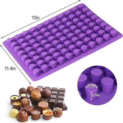 Miniatura 4 de Vodolo Moldes cuadrados de silicona de caramelo de caramelo, 4 piezas de 16 cavidades de molde de trufas de chocolate para bombas de grasa,