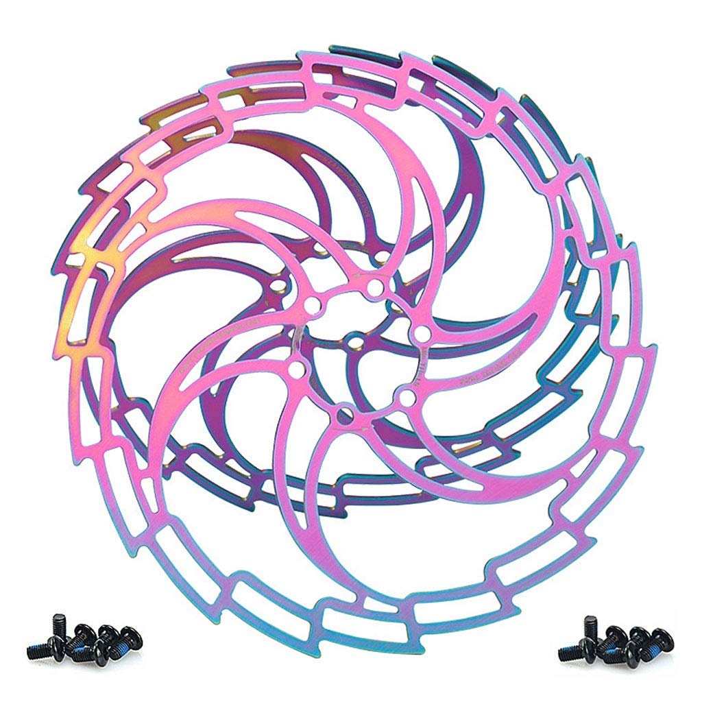 Rotor de Disque de Frein de vélo VTT 160mm 180mm 203mm 2 pièces avec 12 vis Rotors de Frein de vélo Flottant en Acier Inoxydable