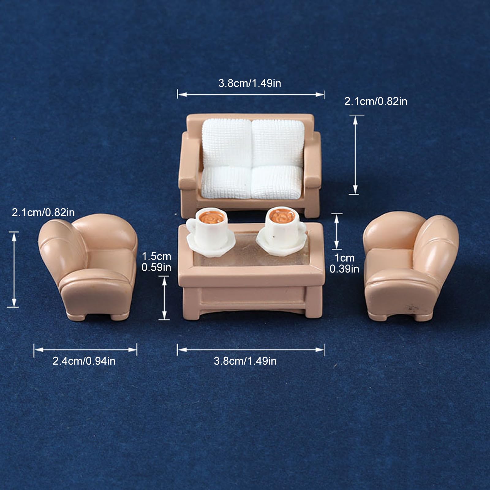 Amazon | 1/12ミニチュアドールハウス家具ソファテーブルセットモデル