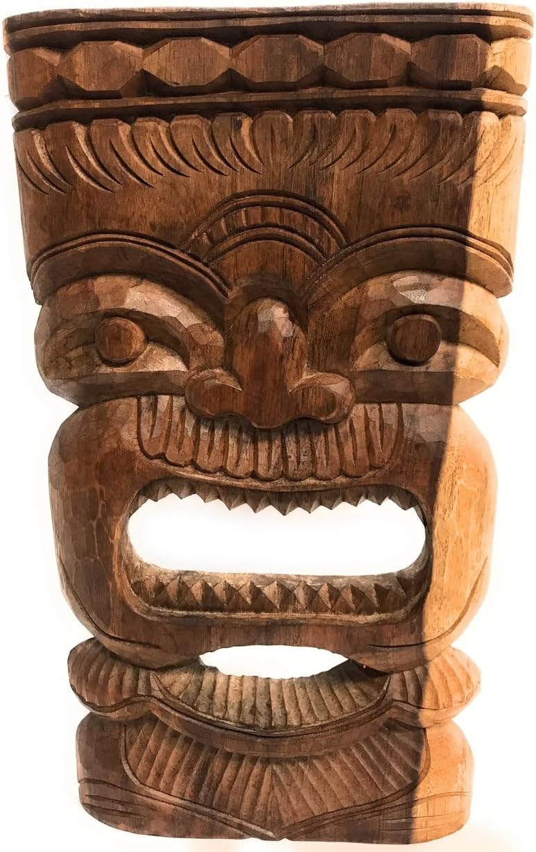 Hand Carved Tiki Mask 18" - Monkeypod - Wall Hanging | #rti200545b