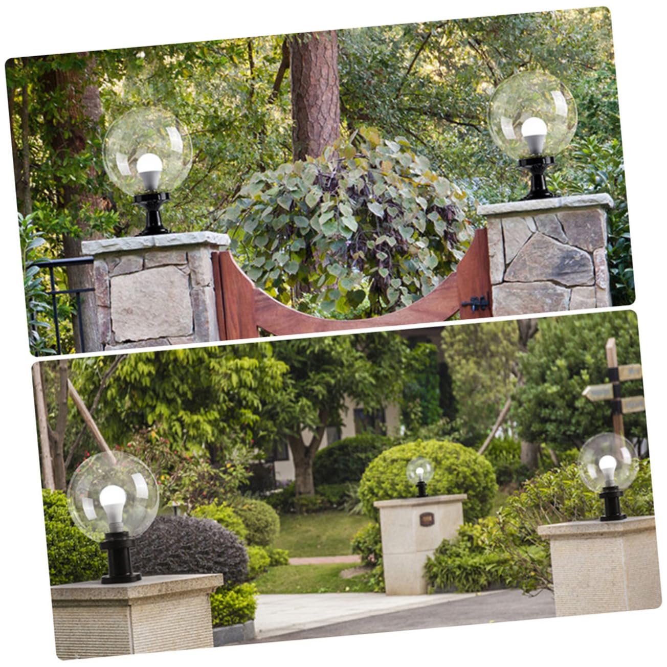 Uonlytech Lampadario Monti Lampada Lampada Di Plastica Per Le Luci Ciondolo Globo Lampadina Sfera Sostituzione Strada Protezione Cm Montaggio Chiaro Post Paralume Ombra Giardino Copertura