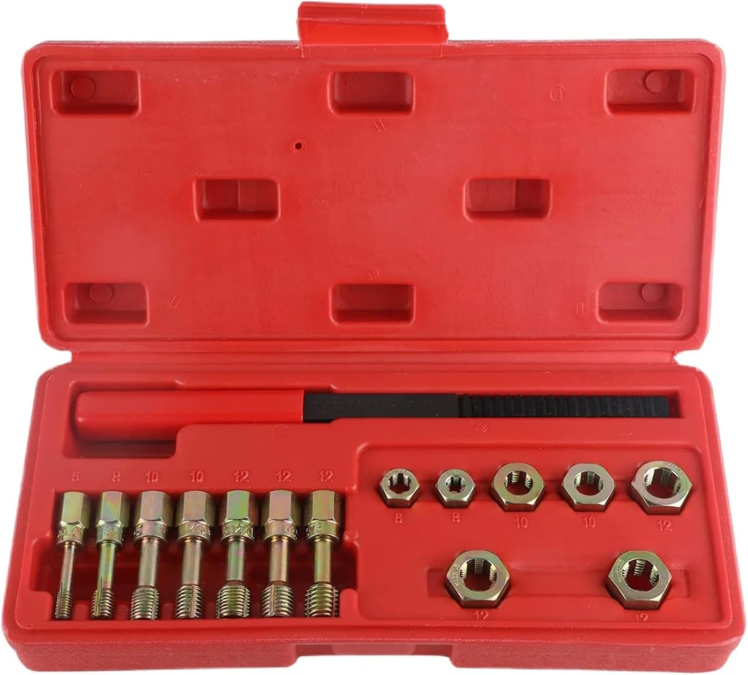 15Pcs Metric Thread Chaser Set Thread Inserts and Repair Kits in 4 Sizes Universal Re-Threading Tool
