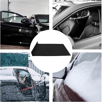 Dent Repair Window Guard, Automotive Body Repair Dent Removal Tools Stainless Steel Window Protector with Felt UV Resistant Car Door Dents Protector