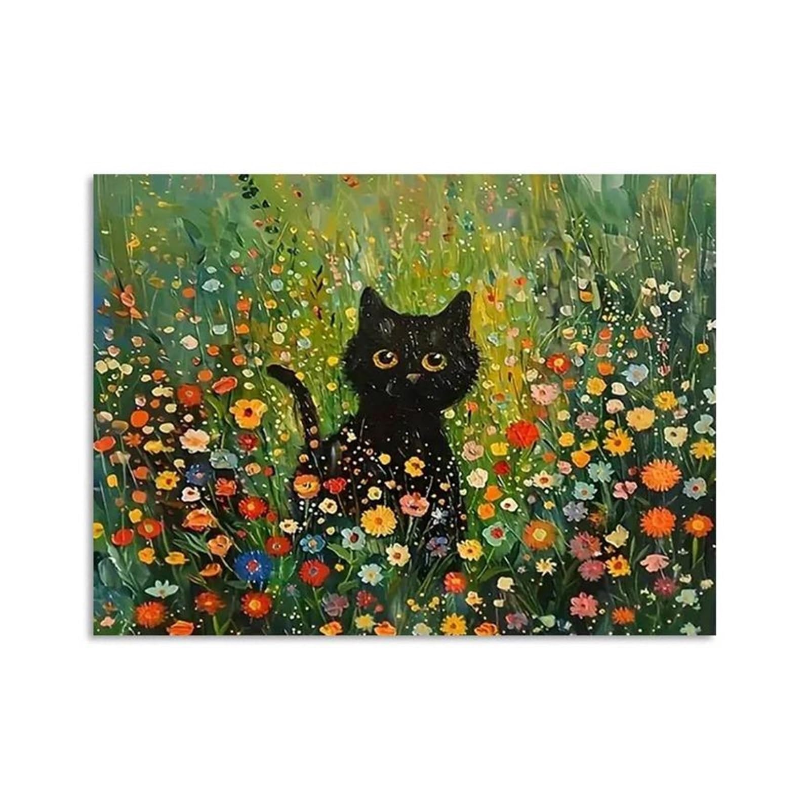 BYAMBD Aesthetic Pictures Cat Art Canvas Poster No Frame Canvas Wall Art Fashion Home Art Decoration Canvas Painting,funny Animal Poster(A,30x40cm)