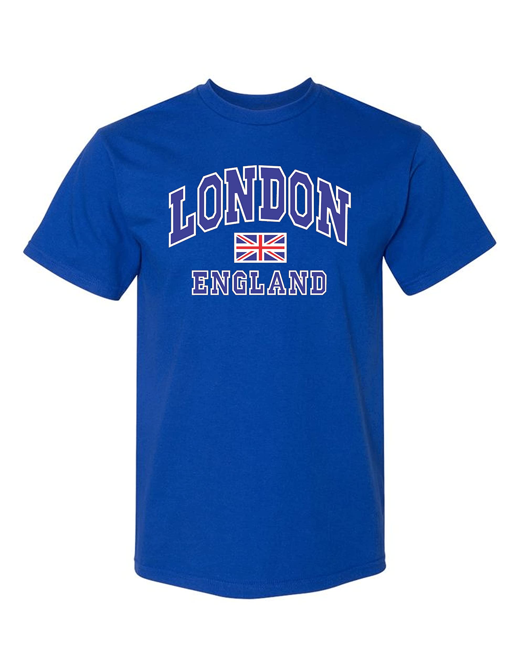 Moonbow London England with Union Jack Flag Souvenir Quality Printed T-Shirt Royal