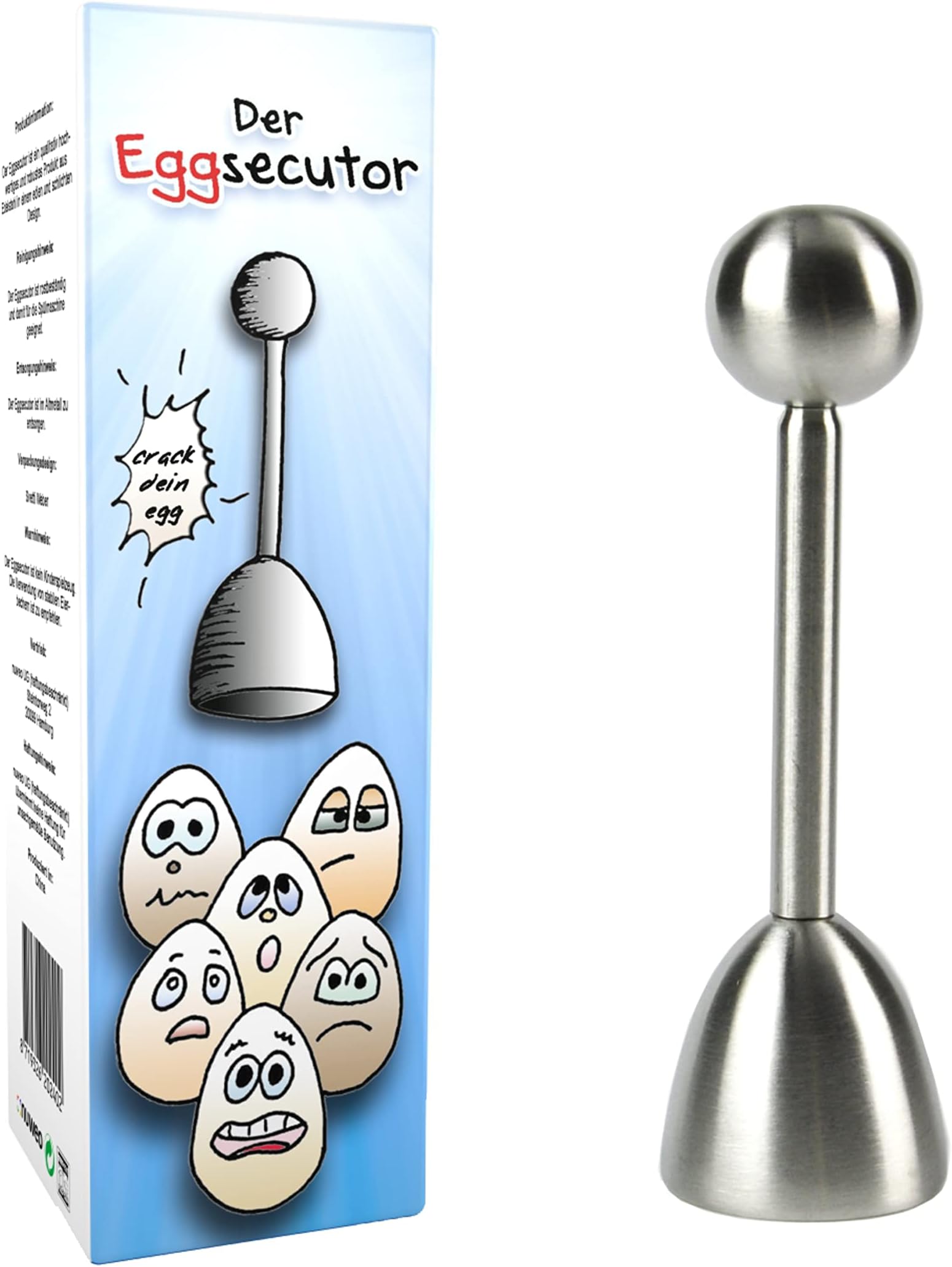 The Eggsecutor - egg topper made of first-class stainless steel | time-saving egg topper | bonus:Free eBook with irresistible egg recipes