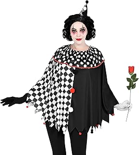 W WIDMANN MILANO Party Fashion– Kostym Harlekin, Poncho, cirkus, clown, karneval, temafest - Amazon Deal & Rabatt