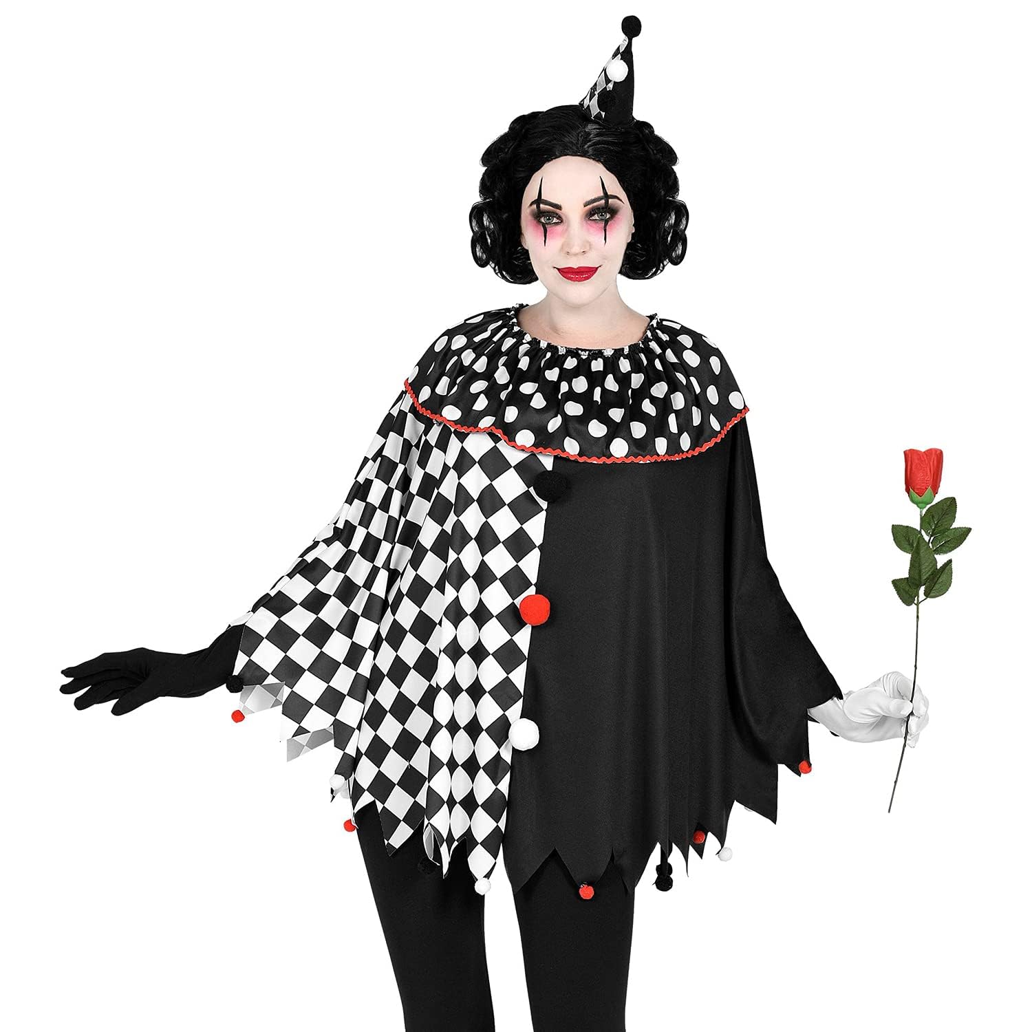 Harlequin, Poncho, Circus, Clown, Carnival, Theme Party Costume