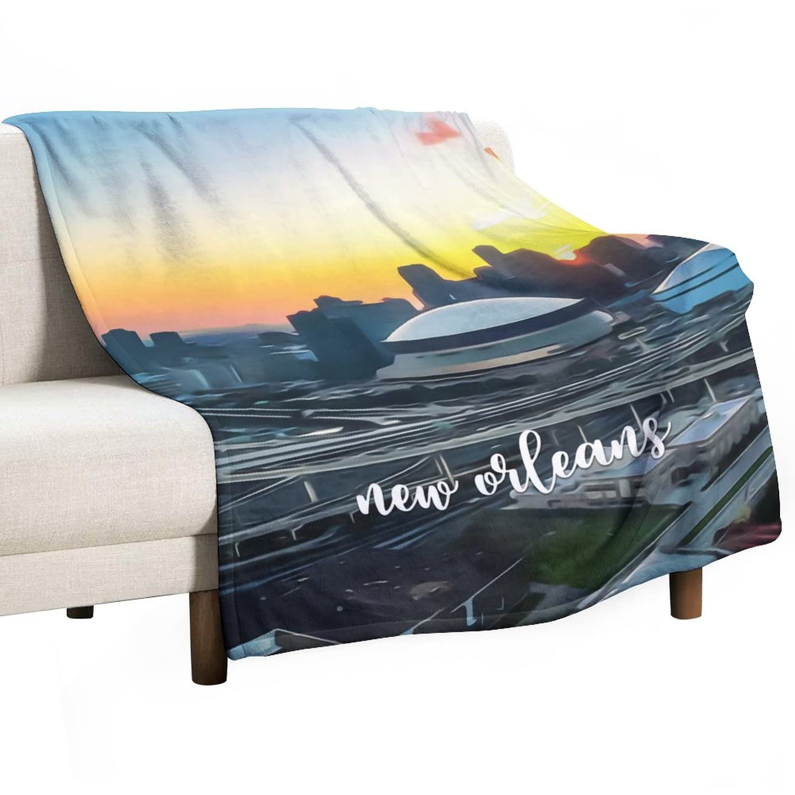 Couverture flanelle salon design Nouvelle-Orléans plaid