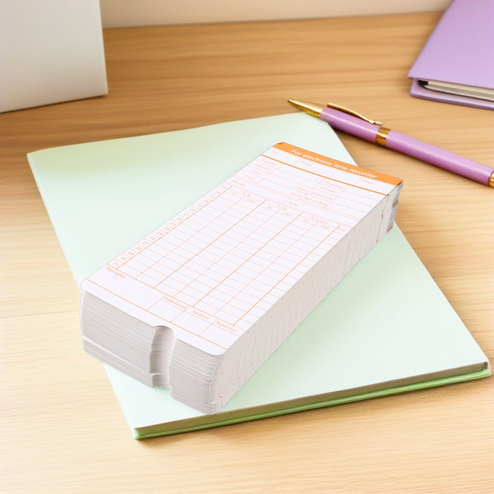 200 Feuilles Cartes de Pointage Papier en Carton pour Bureau