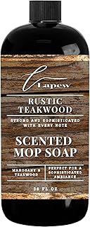 Lapew Rustic Teakwood Scented Mop Soap - Luxury Floor Cleaner Concentrate for Mopping Tile, Laminate, Vinyl & Hardwood | Streak-Free, Low-Foam | 36 oz