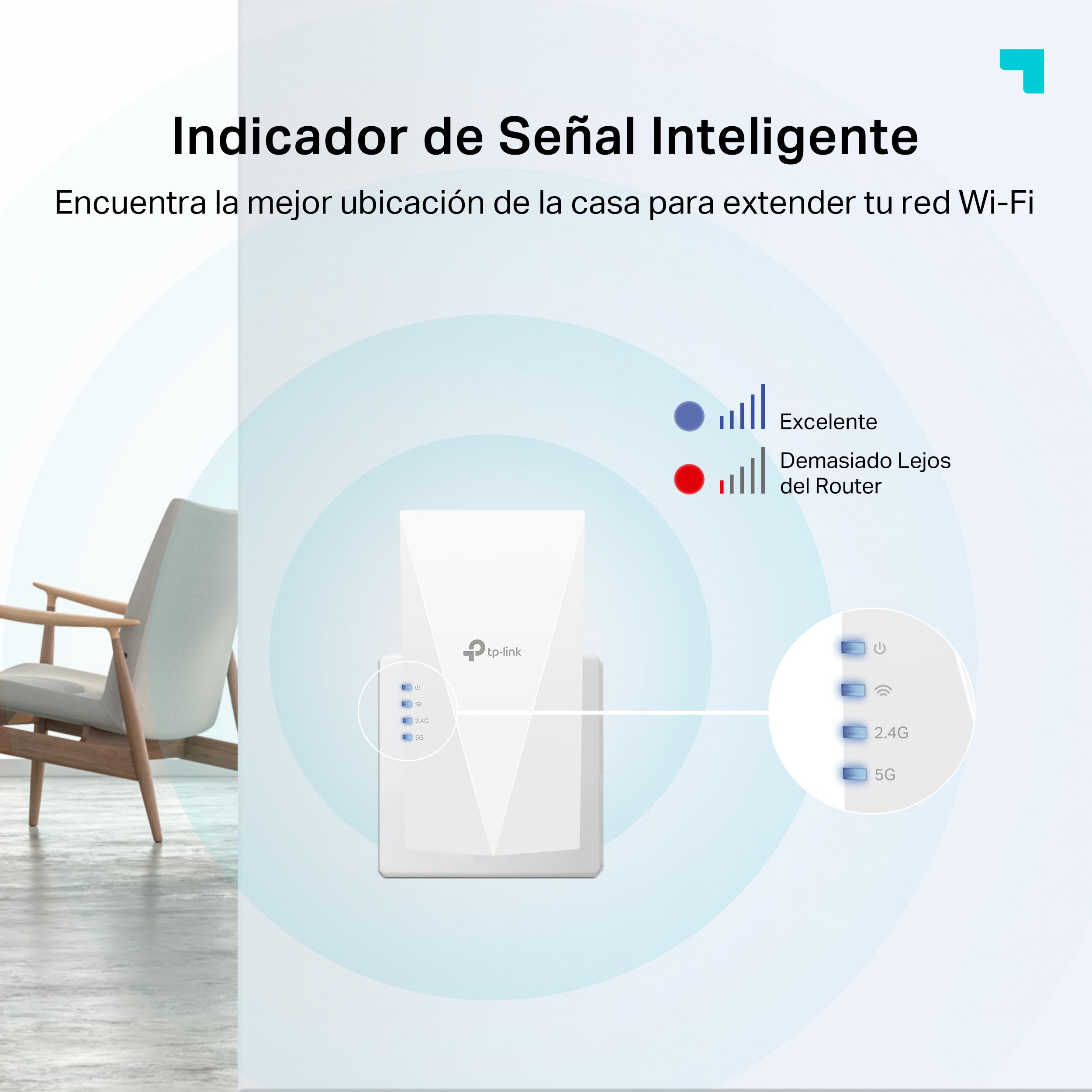 TP-Link RE700X WiFi 6 WiFi Amplifier Repetidor AX3000 (Doble Banda 2402Mbps 5GHz + 574Mbps 2.4GHz), MU-MIMO, Puerto gigabit, Gran Cobertura, EasyMesh, Compatible con Todos los routers Wi-Fi