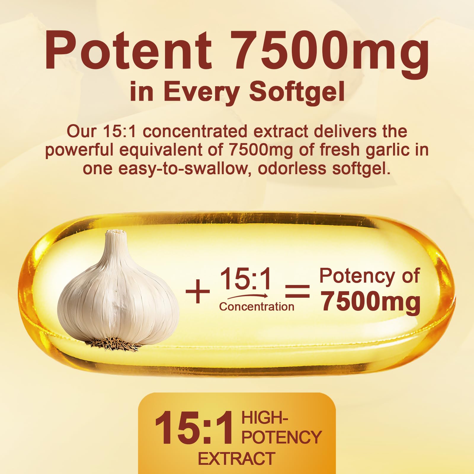 OnHeal Aged Garlic Extract Capsules, 300 Count 7500mg Odorless Garlic Supplement, Rich in Magnesium, Chromium, Vitamin B1 & B9, Supports Immune Health and Heart Function | 2-Year Aging | Antioxidant Benefits - 5