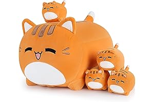 Adorable Orange Kitty Plush Family: A Cuddly Crew for Cat Enthusiasts
