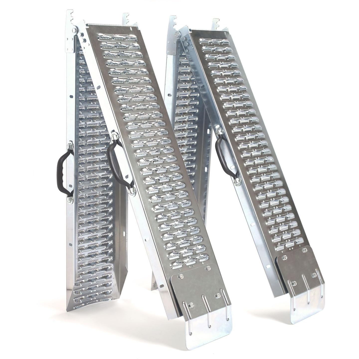 IDMarket - Set de 2 rampes pliables galvanisées spécial chargement