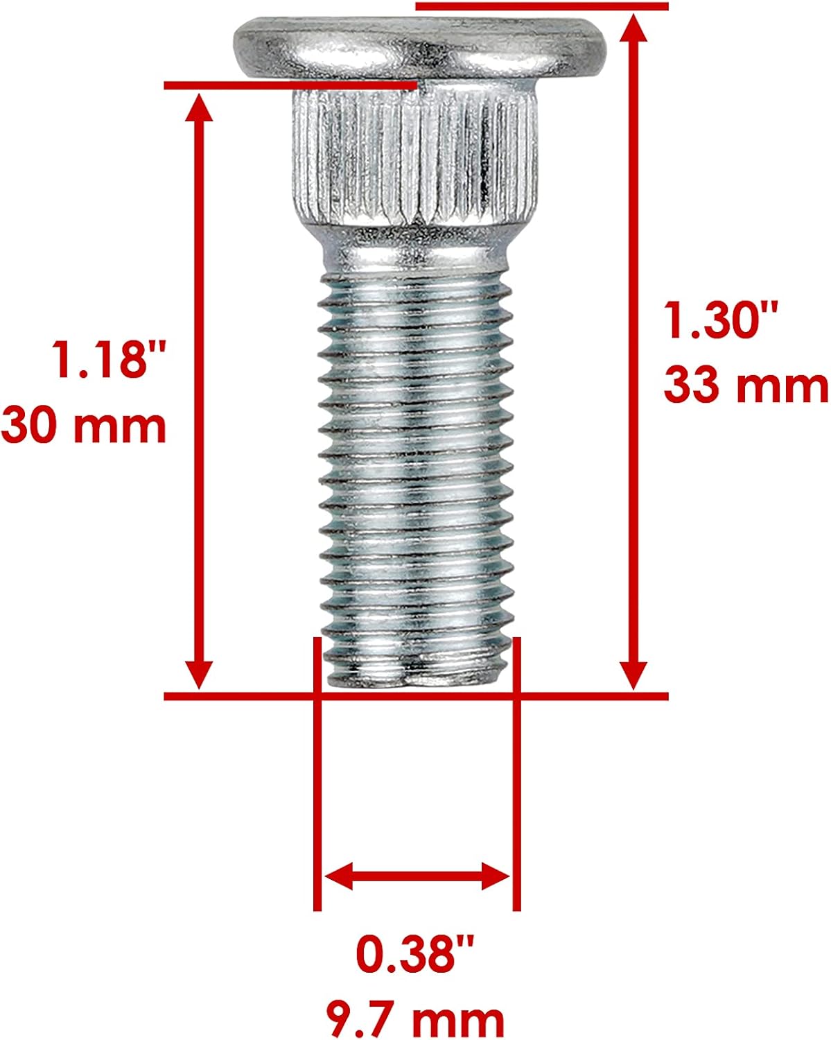 Caltric 2 Front Wheel Hub with Stud Bolt Compatible with Yamaha Rhino 700 YXR700F 4x4 2008 2009 2010 2011 2012 2013