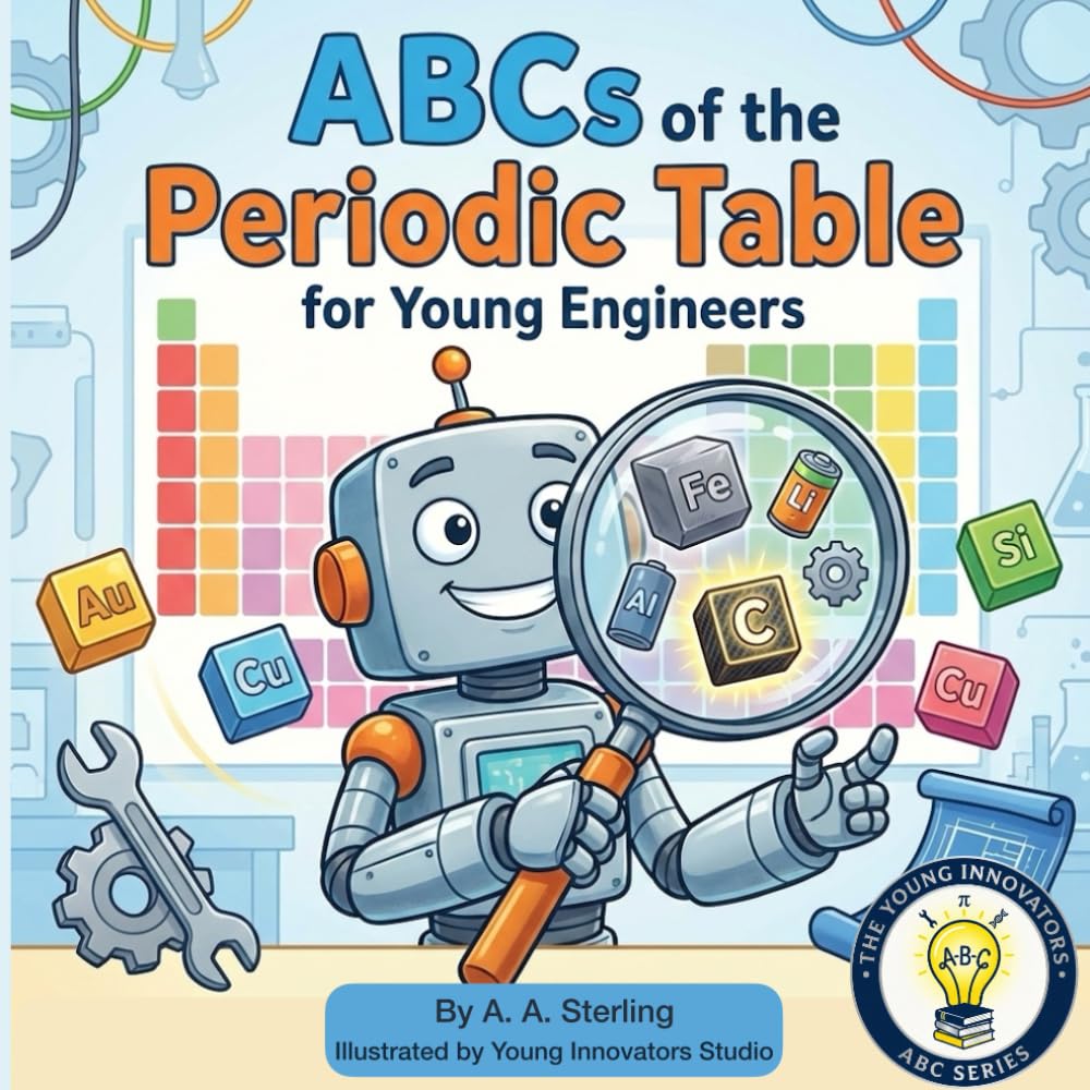ABCs of the Periodic Table for Young Engineers: A Fun STEM Alphabet Book About Elements, Engineering, and Everyday Science for Kids Ages 5–7 (Young Innovators ABC Series)