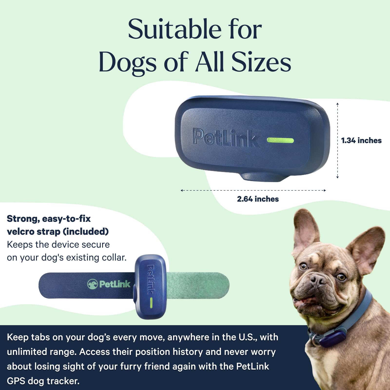 PetLink GPS Dog Tracker - Real-time Pet Tracker Collar - Waterproof Dog GPS Tracker with Virtual Fence - image 5