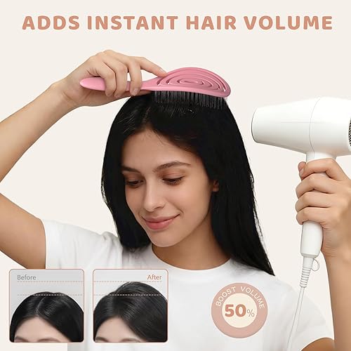 Miniatura 6 de Cepillo Desenredante para el Cabello, Cepillo Desenredante en Espiral para Cabello Húmedo para Mujeres, Hombres, Niños, Desenredante Ventilado para