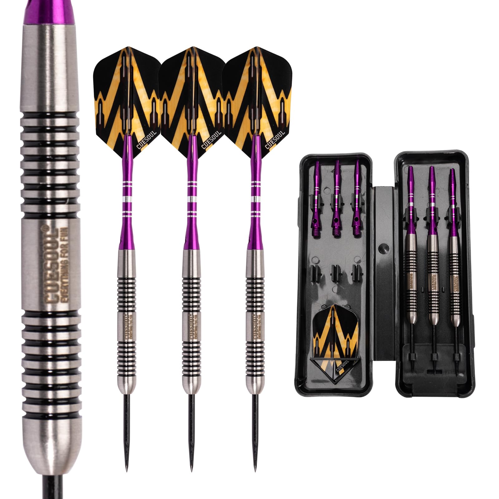 Amazon.com : CUESOUL 18 Grams Tungsten Steel Tip Darts Set 90