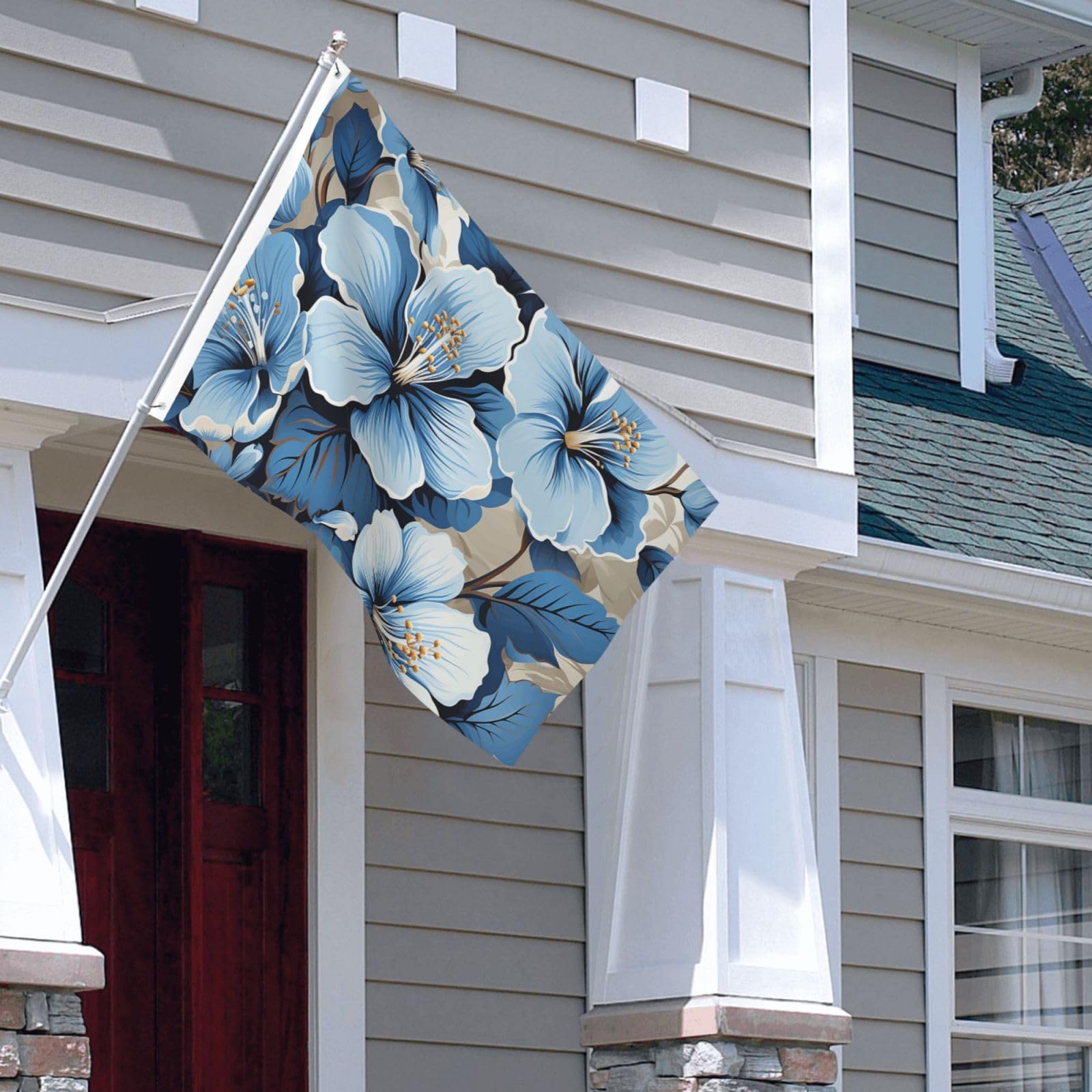 Drapeau extérieur 1,2x1,8 m hibiscus double face avec œillets - 8