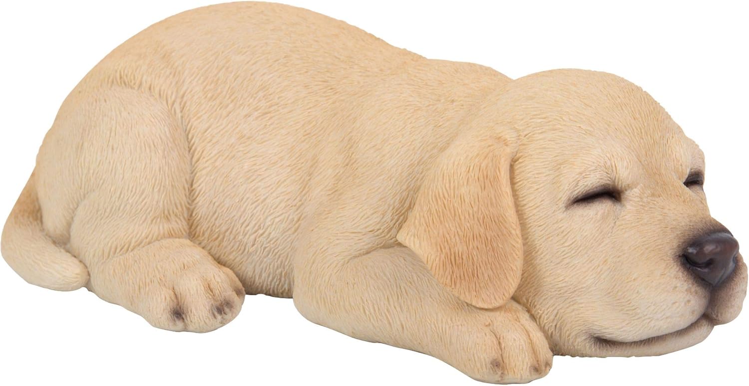 6.75 Sleeping Labrador Puppy Outdoor Garden Statue