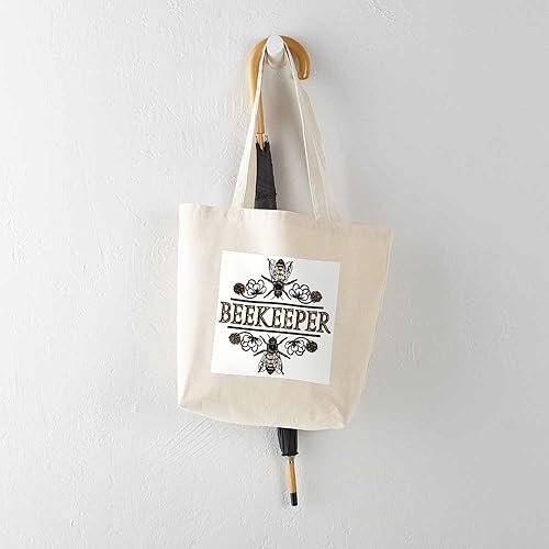 Miniatura 5 de CafePress The Beekeeper Tote Bag - Bolsa reutilizable de lona beige natural