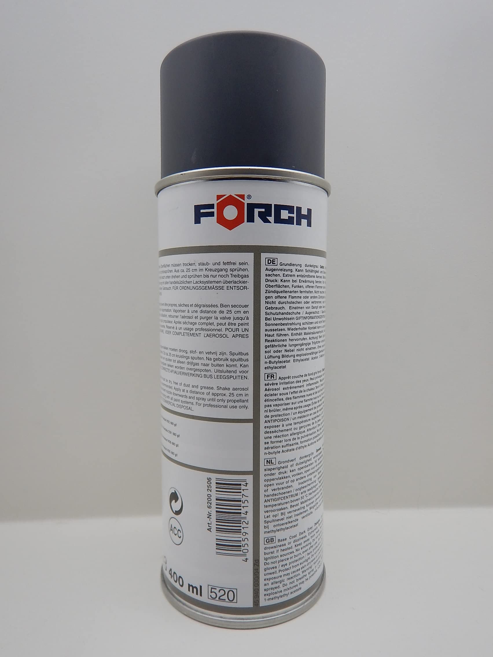 Förch GRUNDIERUNG DUNKELGRAU FILLER FÜLLER L238 SPRAY 400ML (6)