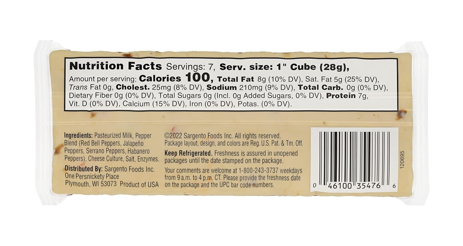 Sargento Block Fiesta Pepper Jack 7 oz