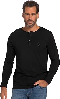 Menswear Big & Tall Plus Size L-8XL Henley, Basic, Top, Long-Sleeve, Button Placket, Up to 8XL 702555