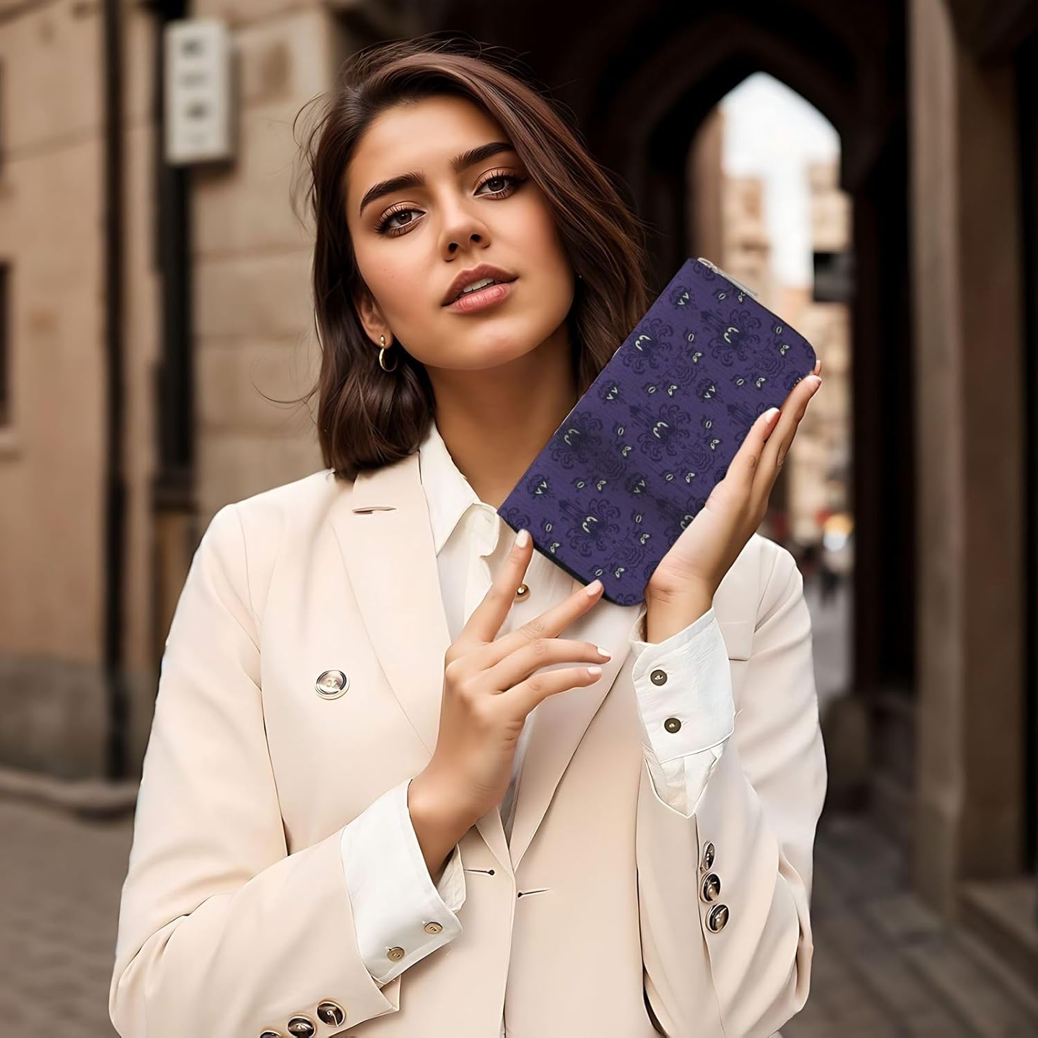 Haunted Mansi Wallet for Men Women Elegant Long Clutch Zip Around Travel Leather Coin Purse Large Capacity Credit Card Holder Handbag - Image 5