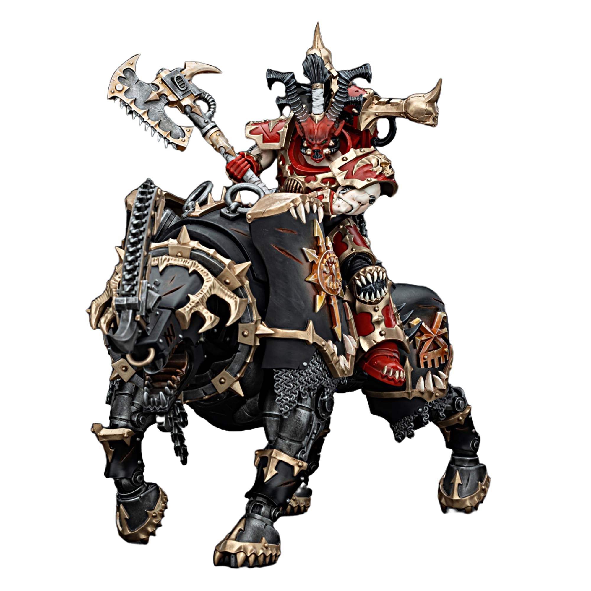 JOYTOY Warhammer 40k 1/18 Action Figure World Eaters Lord Invocatus Collectible Gifts,Toys for Kids 15+ and Adults