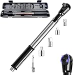Offset Extension Wrench Impact for Electric Drill,Electric Ratchet Wrench Extender for Tight Spaces with 1/2",3/8",1/4" Inch Socket Adapters and Drill Bit (Box case)