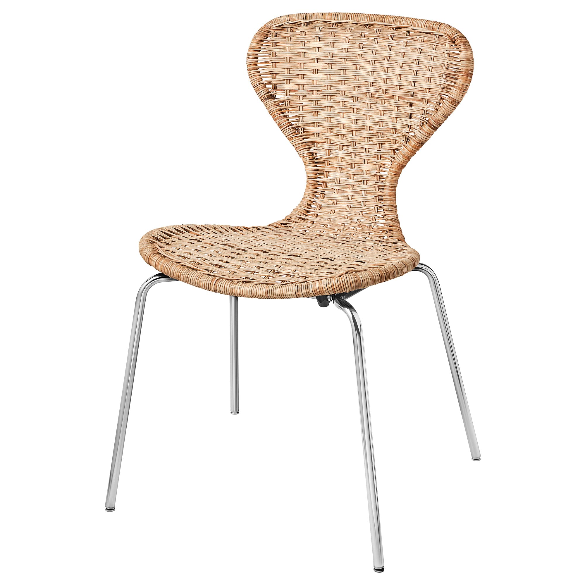 Chaise en rotin Sefast ProTuning ÄLVSTA fait à la main design scandinave chromé