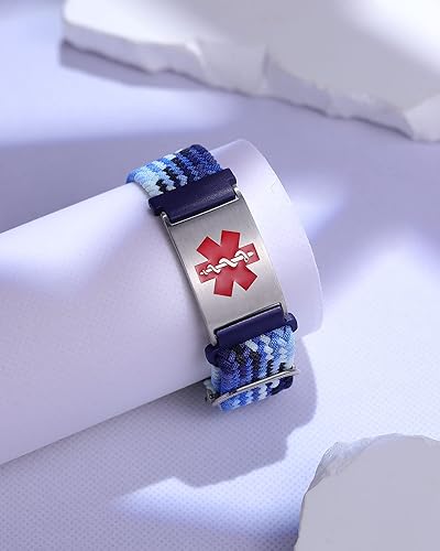 Miniatura 7 de Pulseras deportivas personalizadas de alerta médica para mujeres y hombres Pulseras de identificación médica personalizadas con grabado gratuito