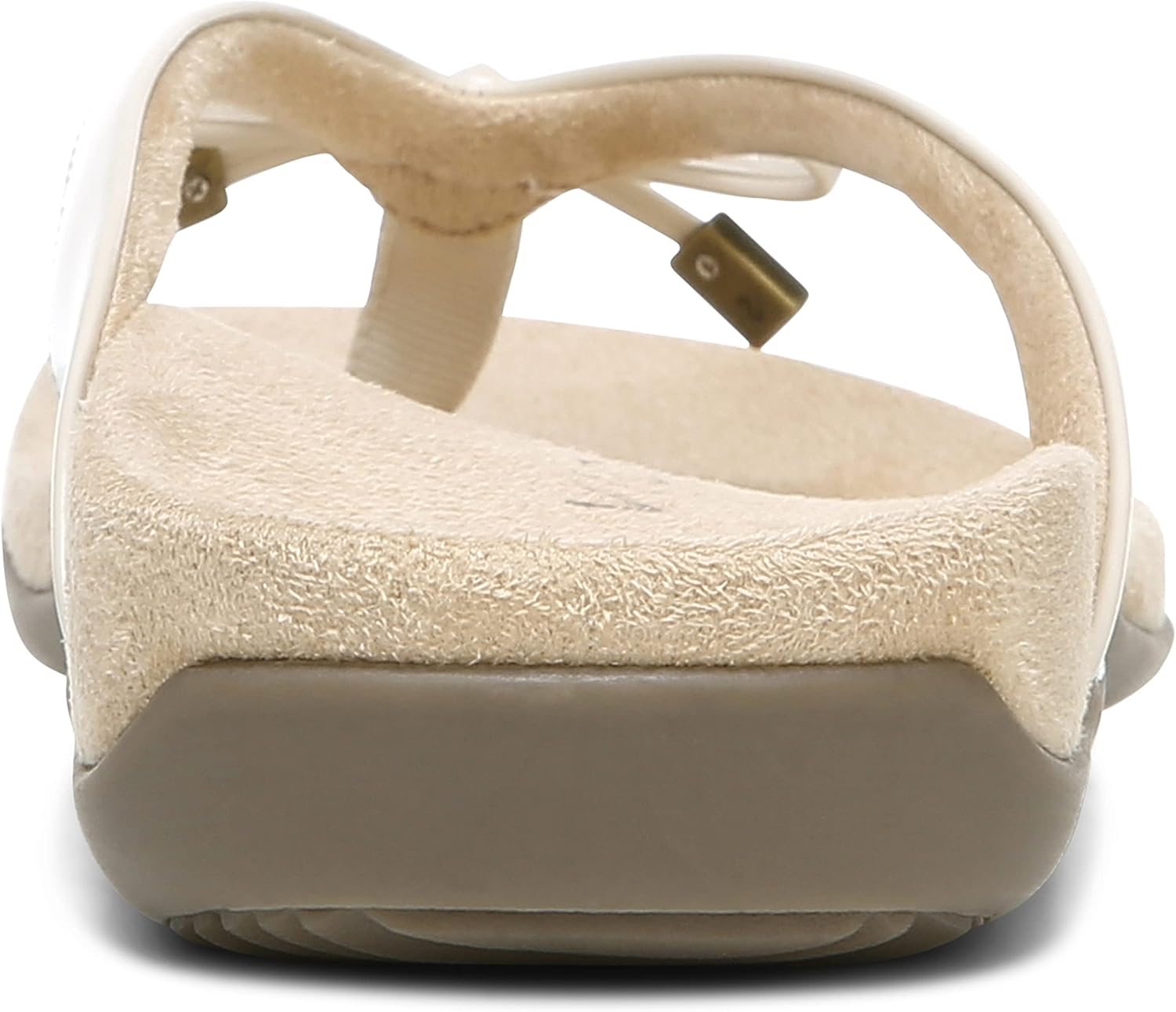 Vionic Women's Rest Bella Toe Post Sandal- Supportive Ladies Orthotic Sandals that include Three Zone Comfort with Arch Support- Flip Flop for Ladies, Medium and Wide Width Size 5-12, Cream, 4 UK - Image 5