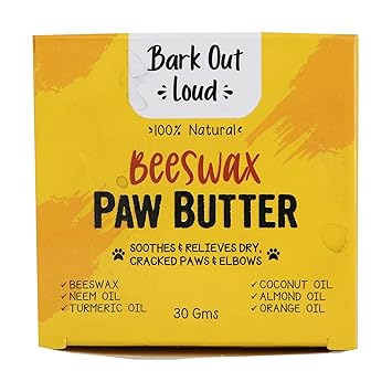 Bark Out Loud Natural Beeswax Paw Butter 30gms,yellow(BLPWCM-30G)