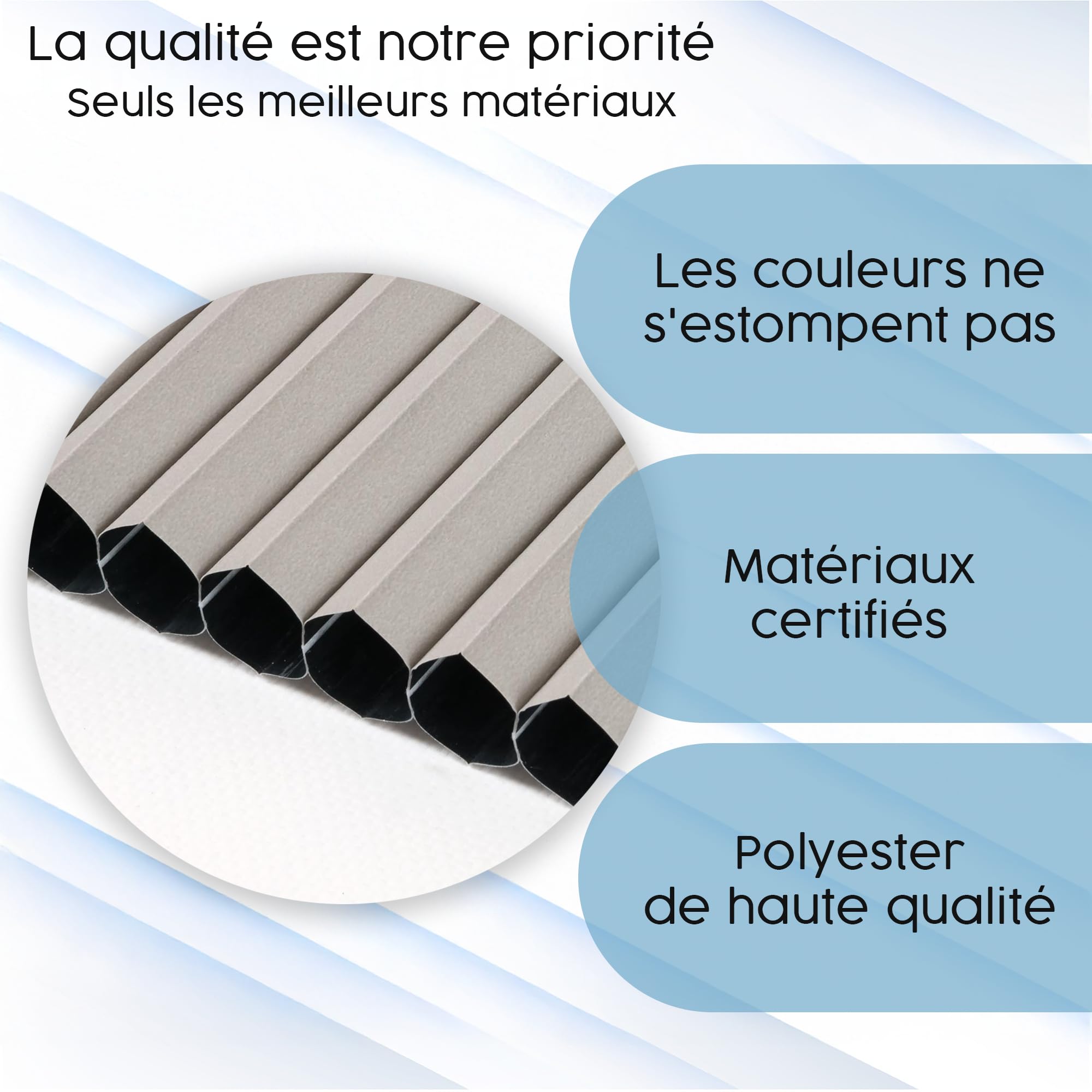 Concept Blinds XL Store Nid d'abeille Occultant Perçage W30-170 H20-240cm
