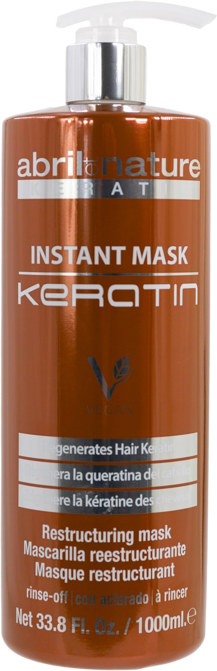 Ultra Fast Keratin Hair Mask - Nourishes, Strengthens, and Regenerates Hair Fiber - Repairs Damaged and Brittle Hair - Smooth and Shiny Appearance - 1000 ml