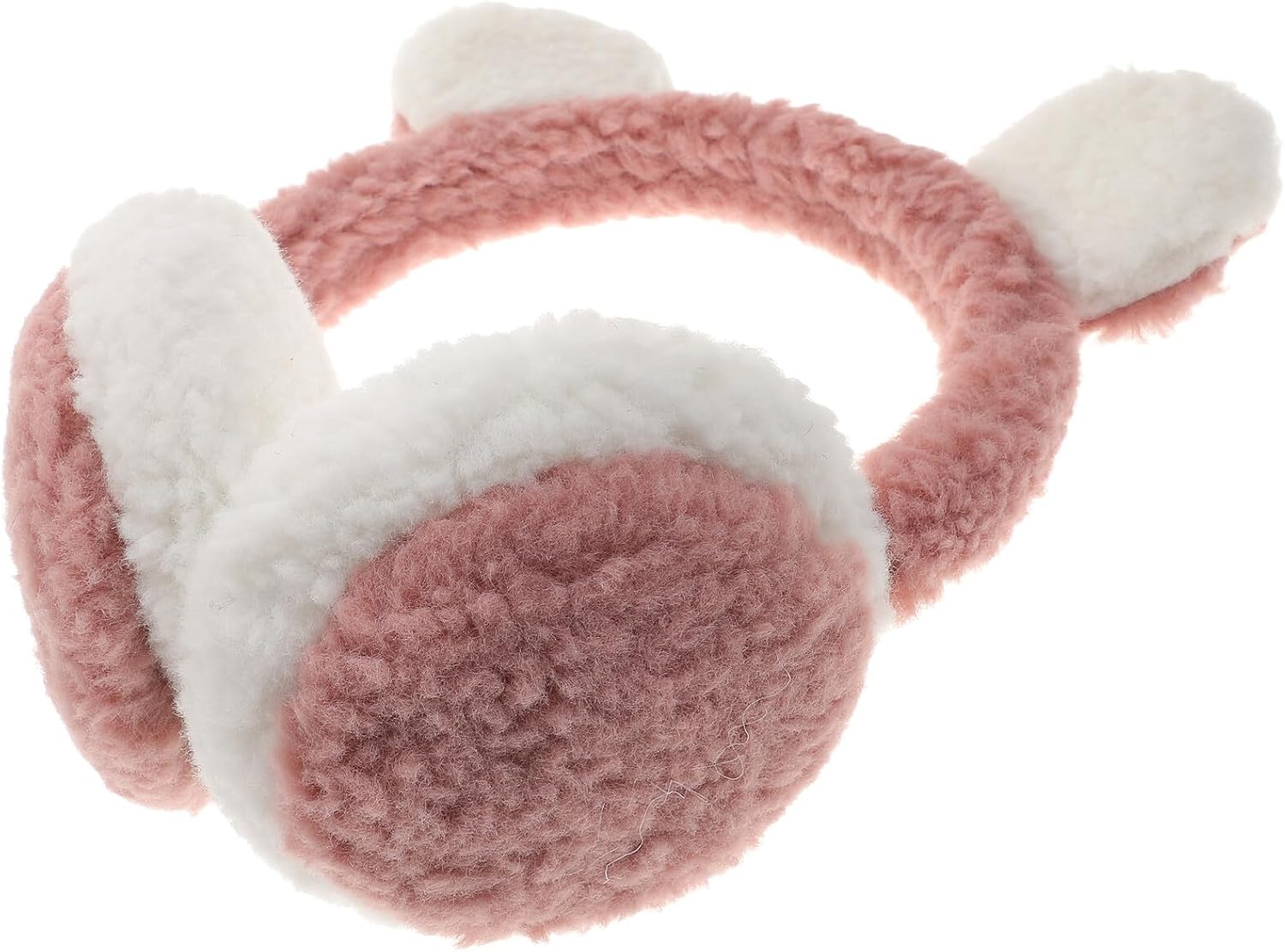 CALLARON Bear Earmuffs Plush Ear Warmers Winter Outdoor Adjustable Furry Ear Muff Girl Skiing Accessories Cold Weather Protection